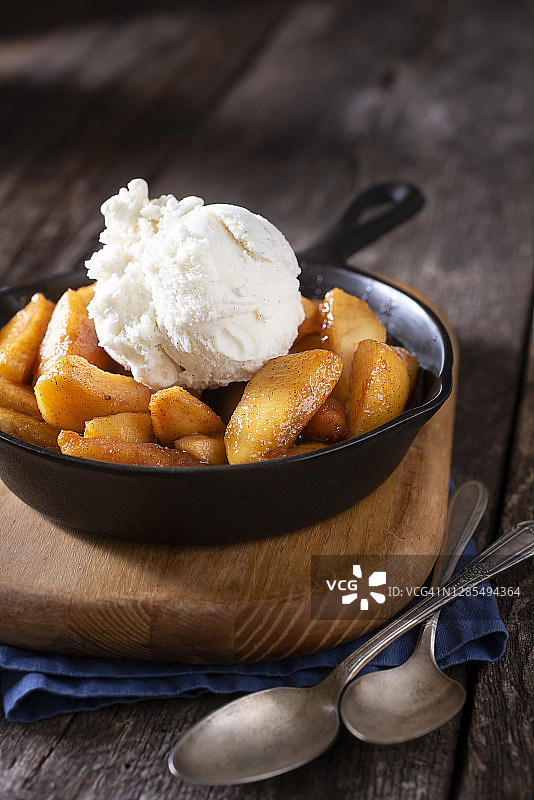 肉桂苹果煎锅图片素材