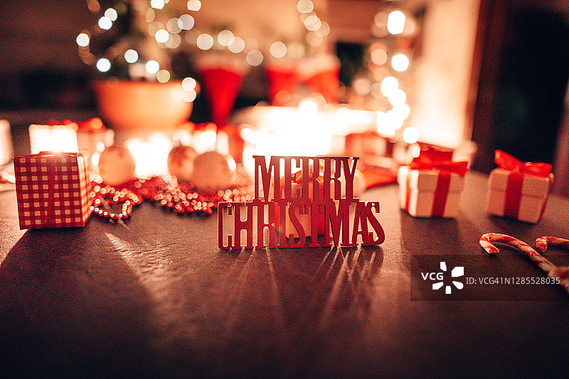 居家圣诞庆祝活动图片素材