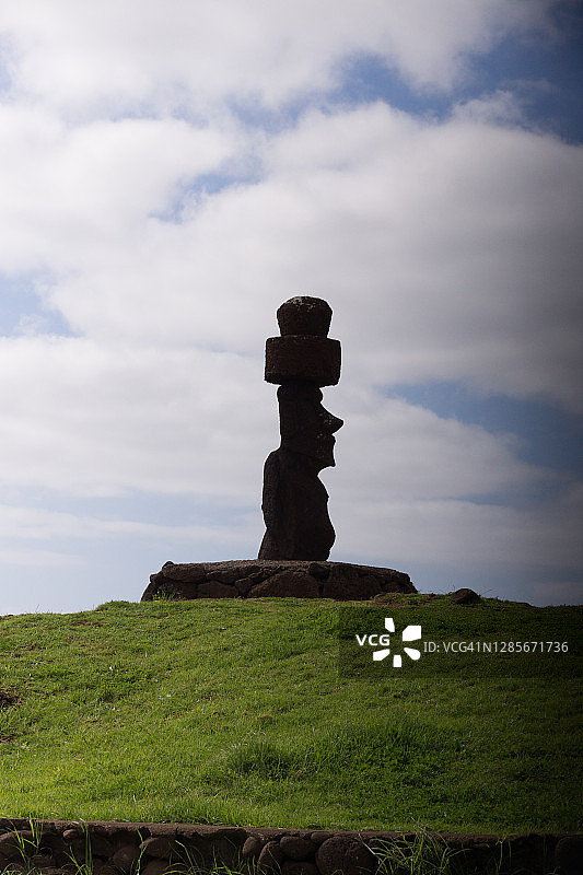 复活节岛的摩艾·塔海图片素材