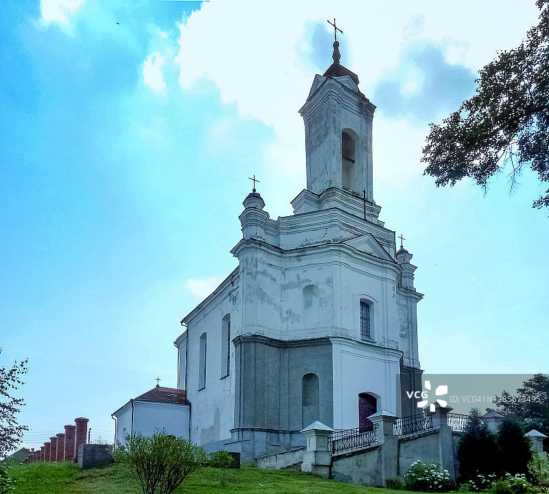 扎斯拉夫耶的圣诞教堂外墙，白俄罗斯图片素材