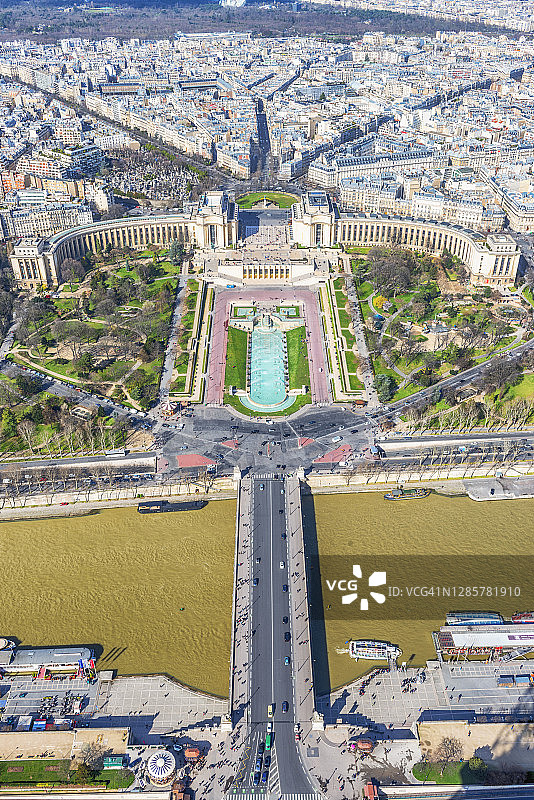 特罗卡德罗花园航拍视角图片素材