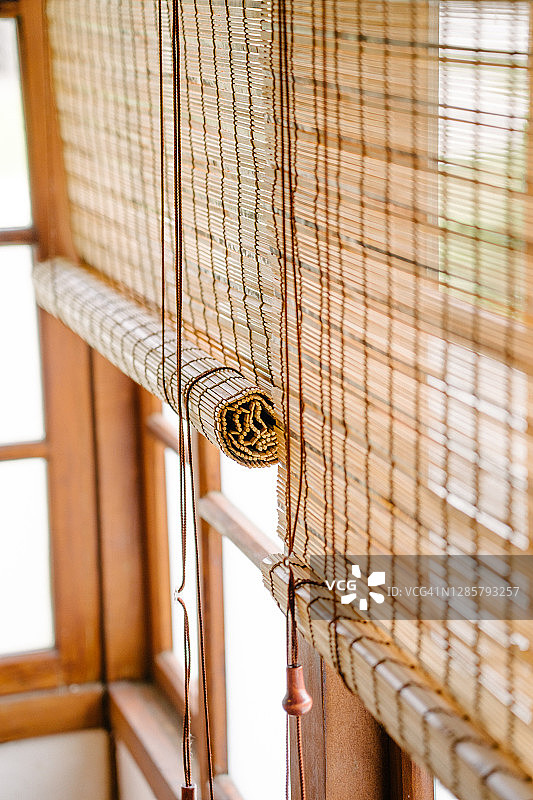 竹制卷帘图片素材