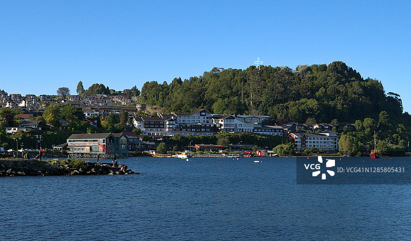 智利巴拉斯港旅游巴塔哥尼亚城市湖岸风光图片素材
