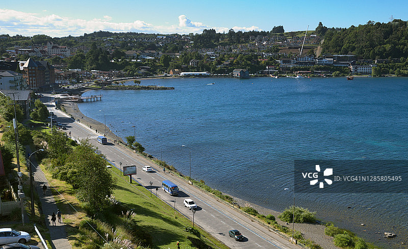 智利巴拉斯港旅游巴塔哥尼亚城市湖岸风光图片素材