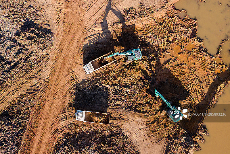 施工现场鸟瞰图图片素材