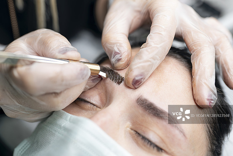 眉毛化妆护理图片素材