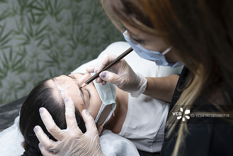 眉毛化妆护理图片素材