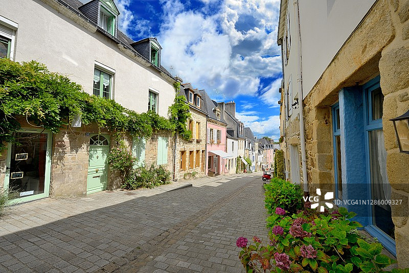 Auray城堡街老房子图片素材