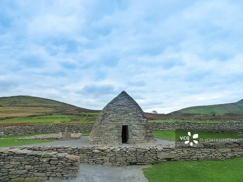 爱尔兰凯里郡的加勒鲁斯小礼拜堂图片素材