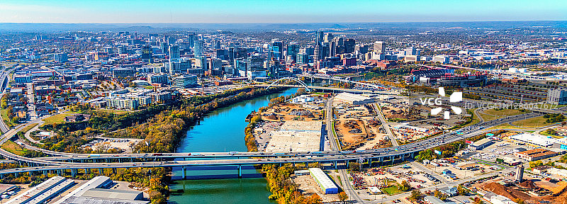 纳什维尔城市广角景观图片素材