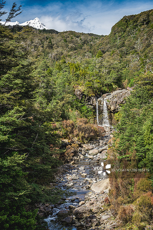 汤加里罗国家公园芒阿韦罗瀑布图片素材