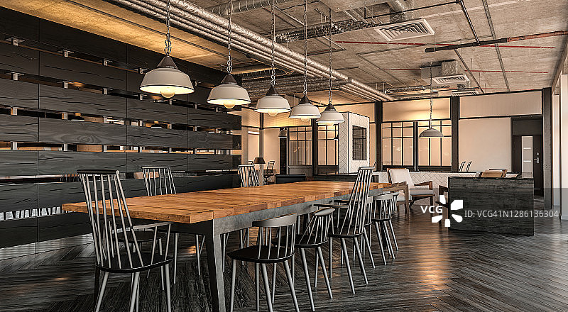 空旷的豪华餐厅图片素材
