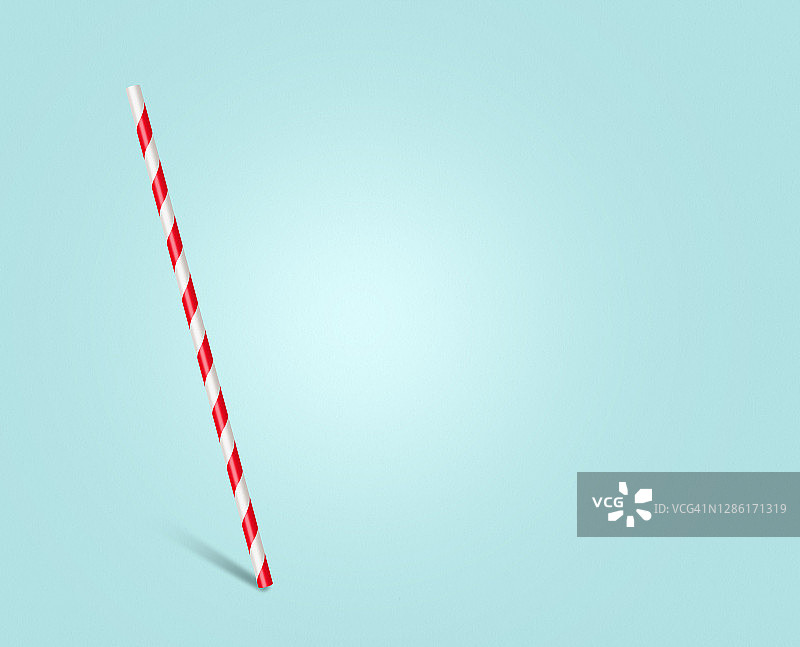 单根红白吸管图片素材