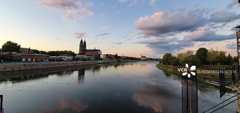 马格德堡易北河风光图片素材