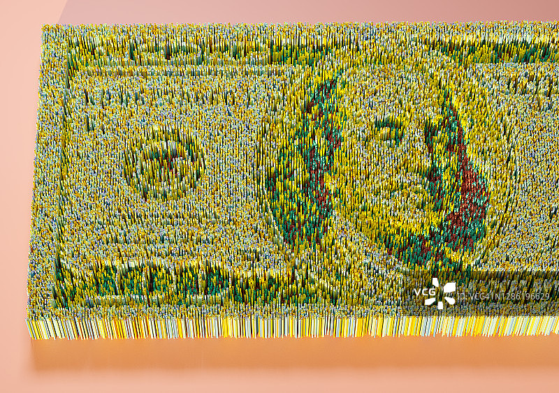 塑料吸管制成的美元图片素材