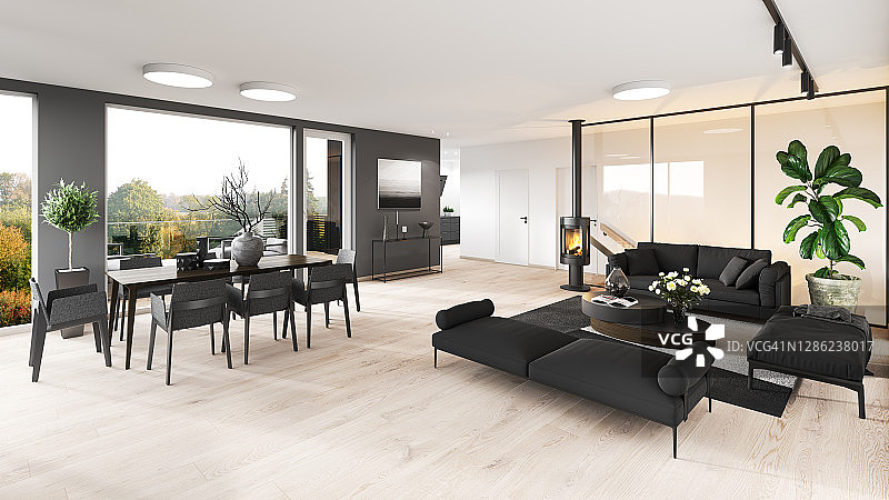 现代公寓室内设计图片素材