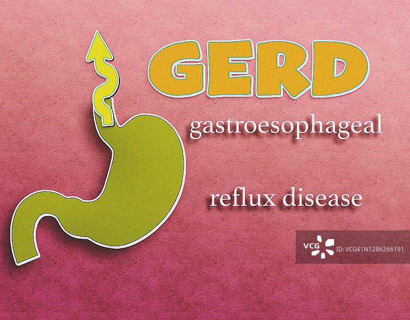 纸工艺中的GERD文字和医疗用品图片素材