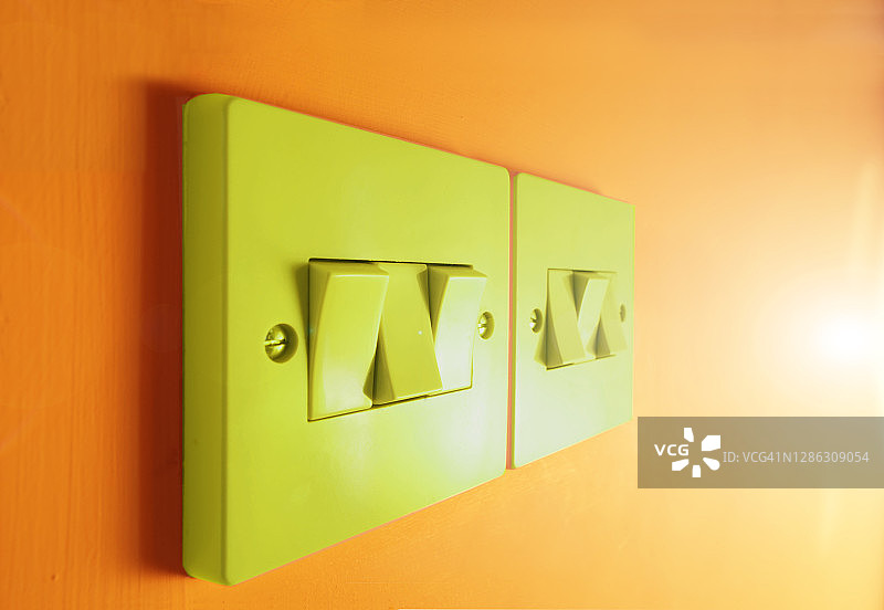 绿色灯开关图片素材