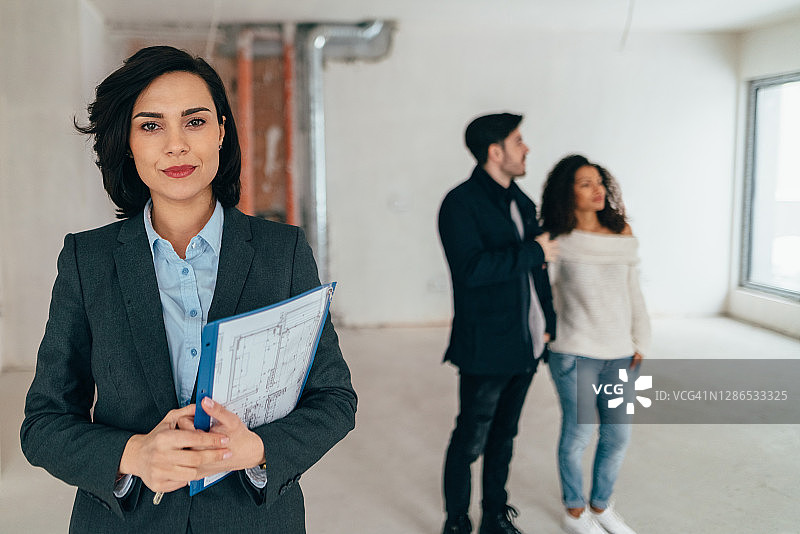 从事房地产业务的女人图片素材