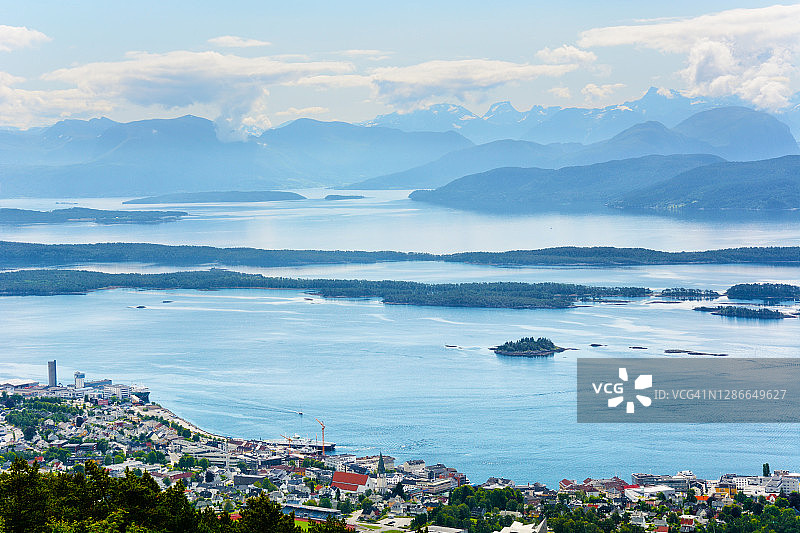 挪威莫尔德鸟瞰图图片素材