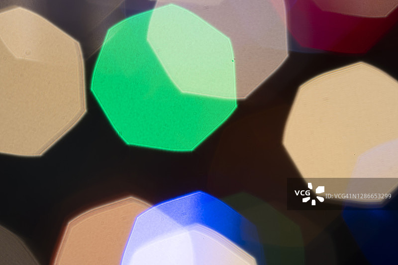 六边形彩色灯光图片素材