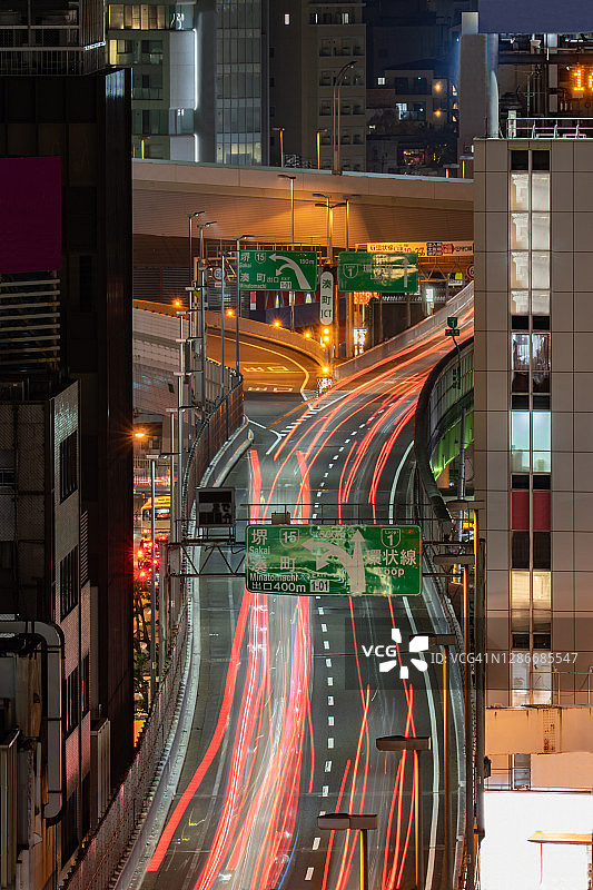 日本大阪城市公路图片素材