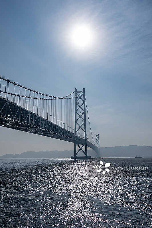 日本神户市的明石海峡大桥图片素材