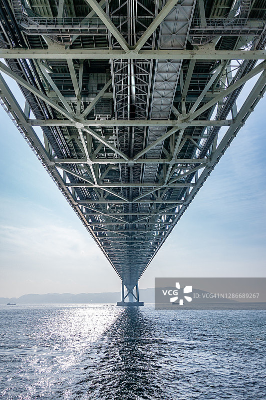 日本神户市的明石海峡大桥图片素材