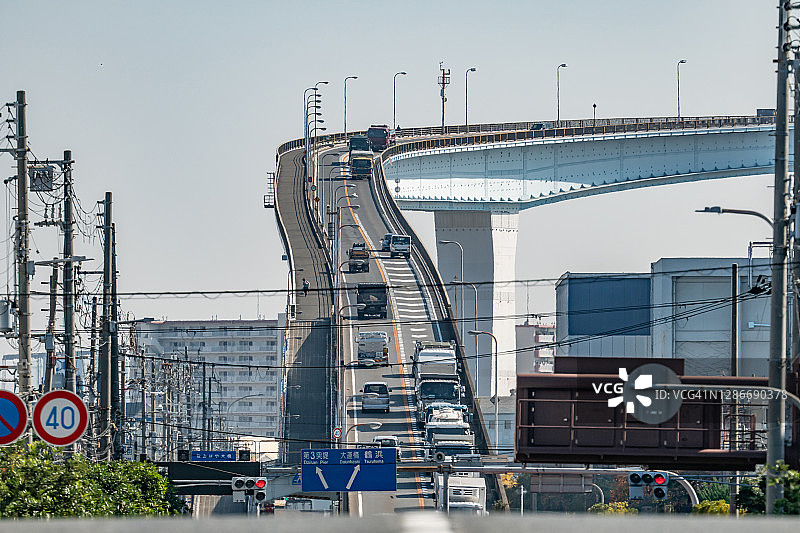 日本大阪市海湾大桥图片素材