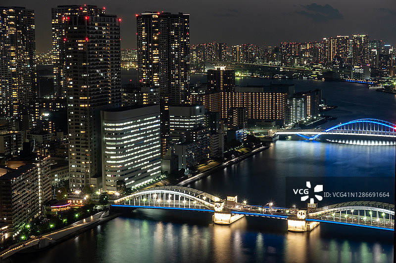 日本东京的城市建筑图片素材