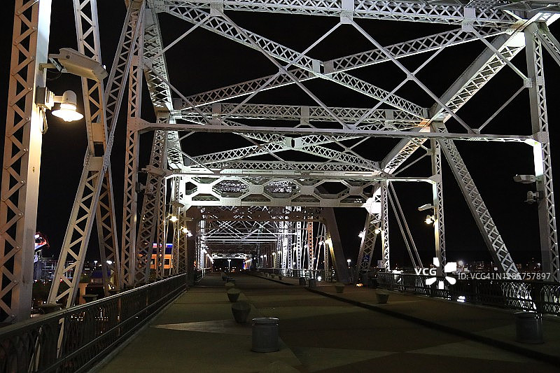 纳什维尔的约翰·塞根塔勒人行天桥图片素材