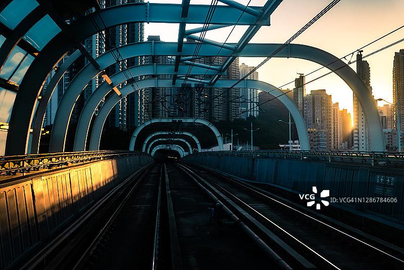 中国香港的地铁隧道图片素材
