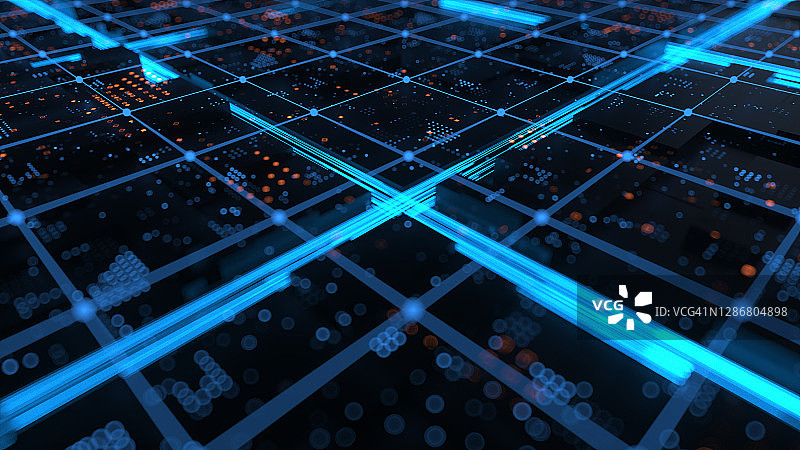 快速流动的3D渲染粒子图片素材