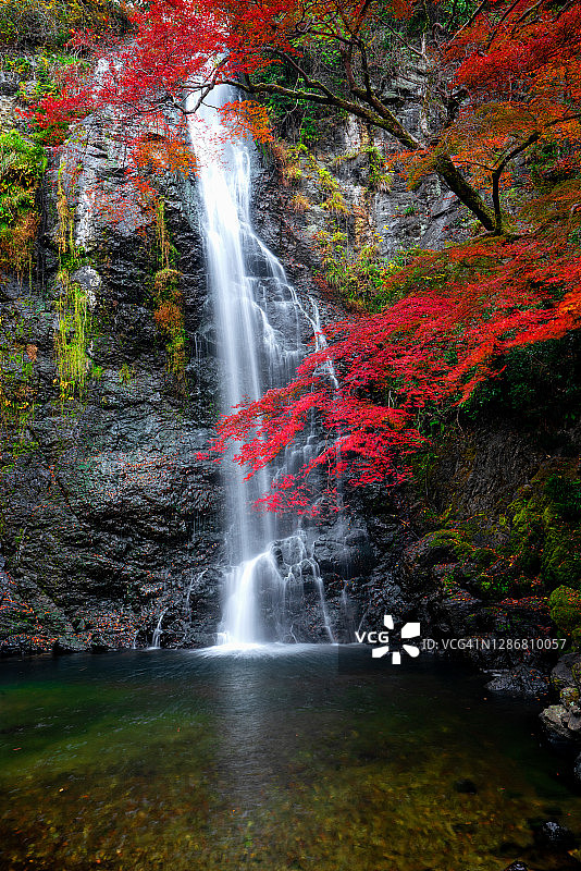 日本美浓瀑布图片素材