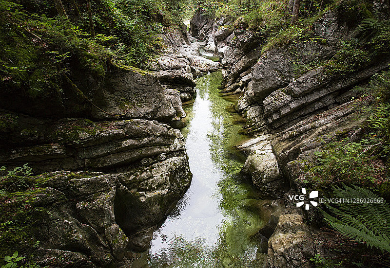 萨尔茨卡默古特地区的雷滕巴赫河图片素材