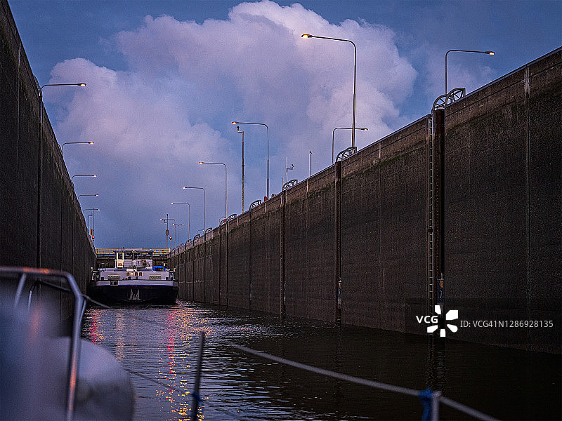 朱莉安娜运河黄昏景色图片素材