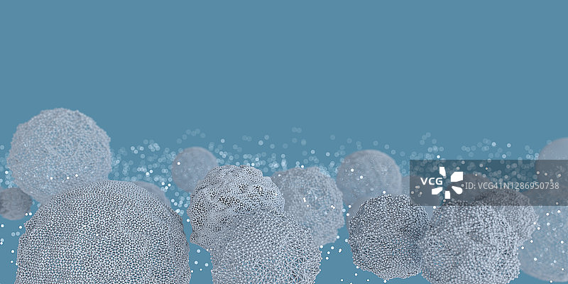 抽象纳米分子结构概念图片素材