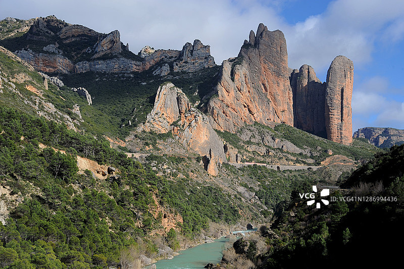 里格洛斯山和加莱戈阿河图片素材