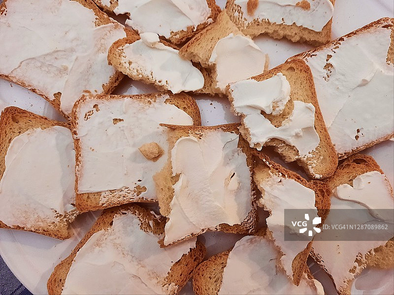 奶油奶酪脆面包干图片素材