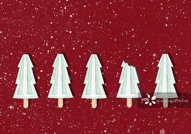 圣诞树冰棒图片素材