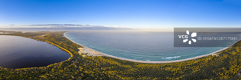 澳大利亚新南威尔士州迈尔湖航拍全景图片素材