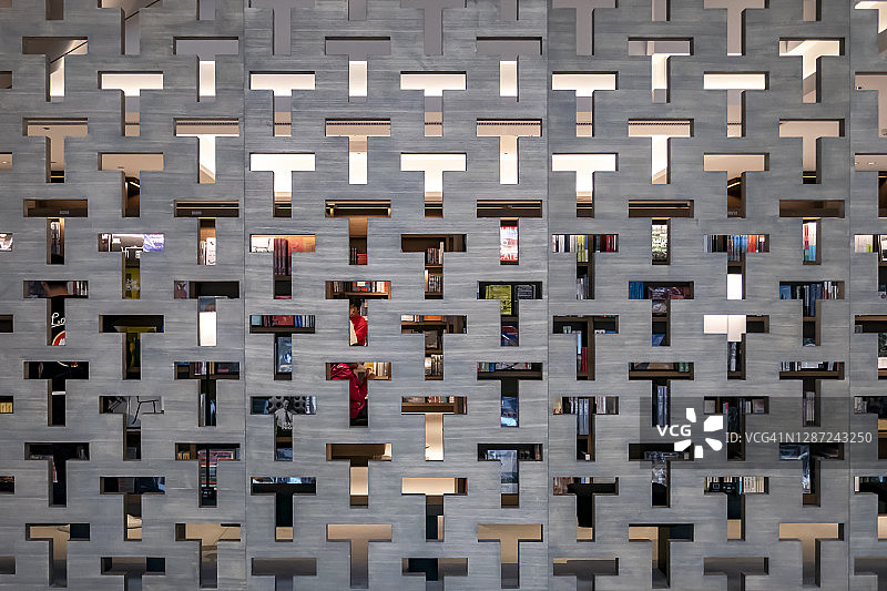 中式传统风格木制屏风图片素材