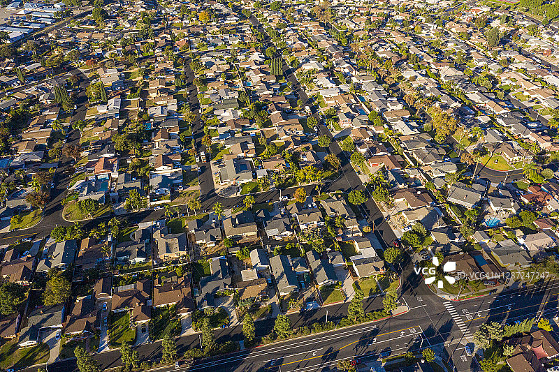洛杉矶县的房屋鸟瞰图片素材