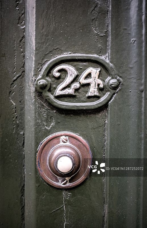 门铃和门牌号图片素材