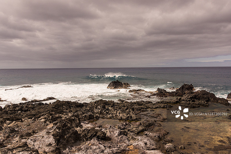 太平洋海岸，拉帕努伊岛图片素材