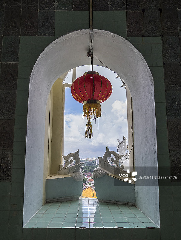 极乐寺窗户与灯笼图片素材