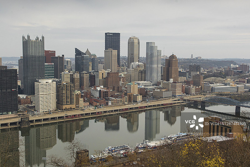 莫农加希拉河畔的匹兹堡天际线图片素材