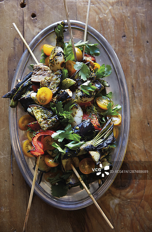 烤蔬菜串图片素材