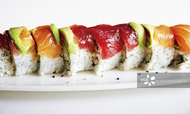 盘中的寿司卷图片素材