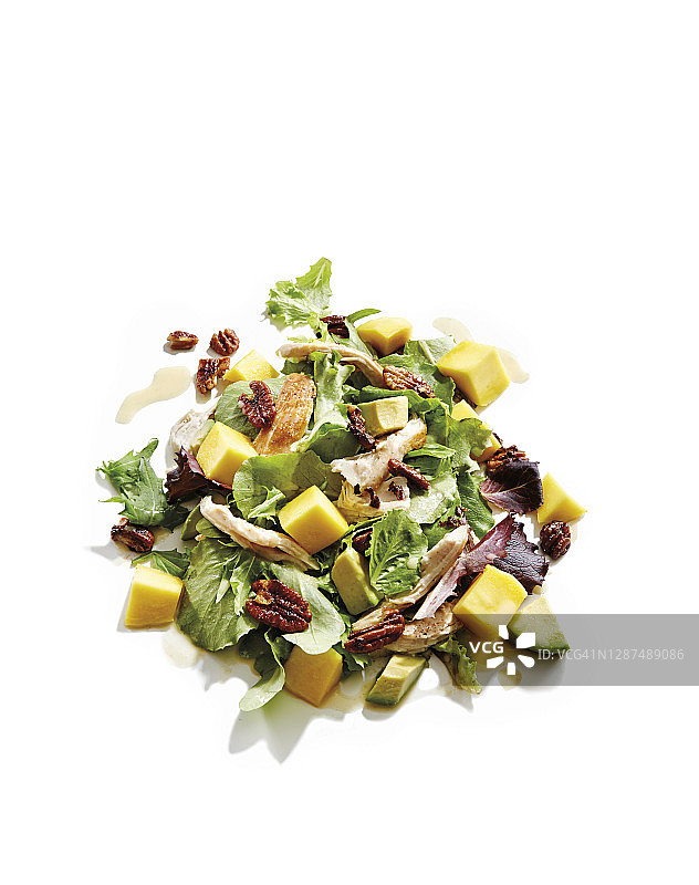 鸡肉芒果牛油果沙拉图片素材